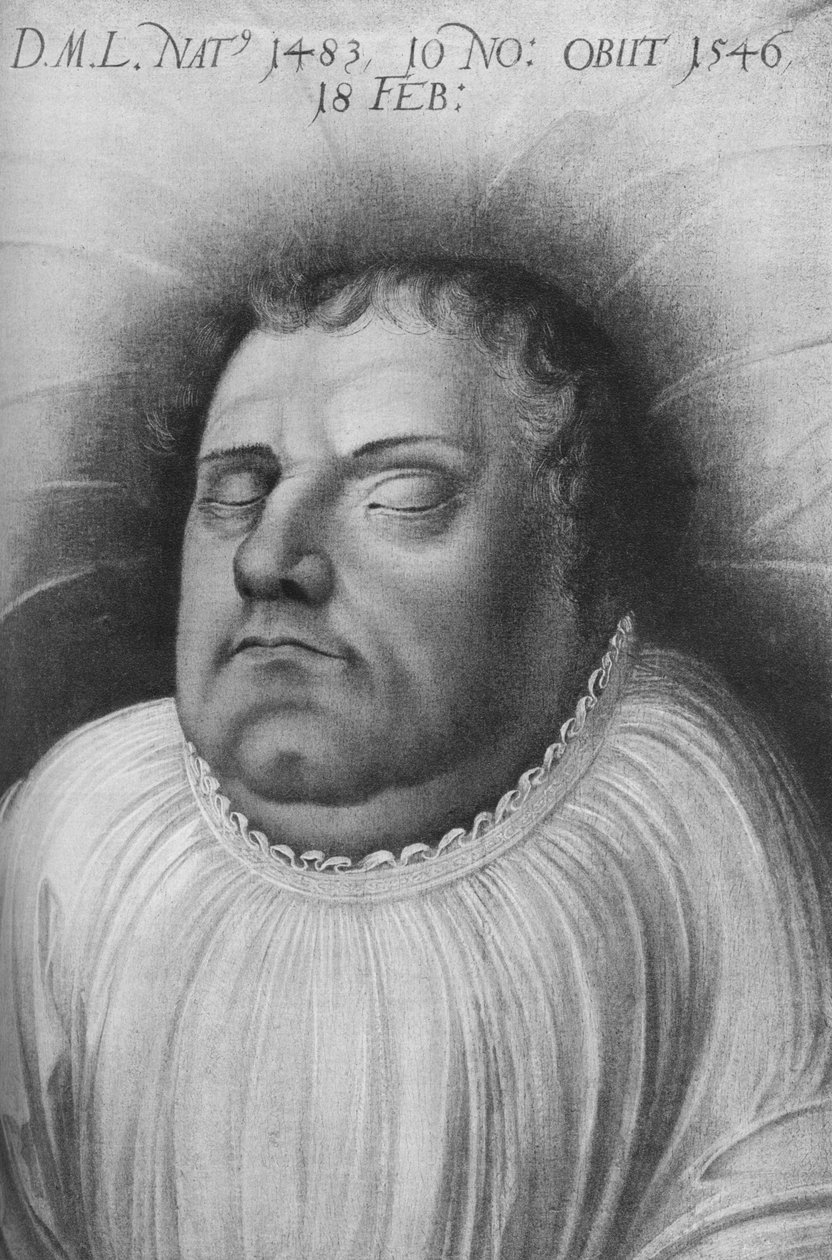 Martin Luther, saksalainen munkki, pappi, teologian professori ja protestanttisen reformin keskeinen hahmo tekijältä Lucas Cranach the Elder