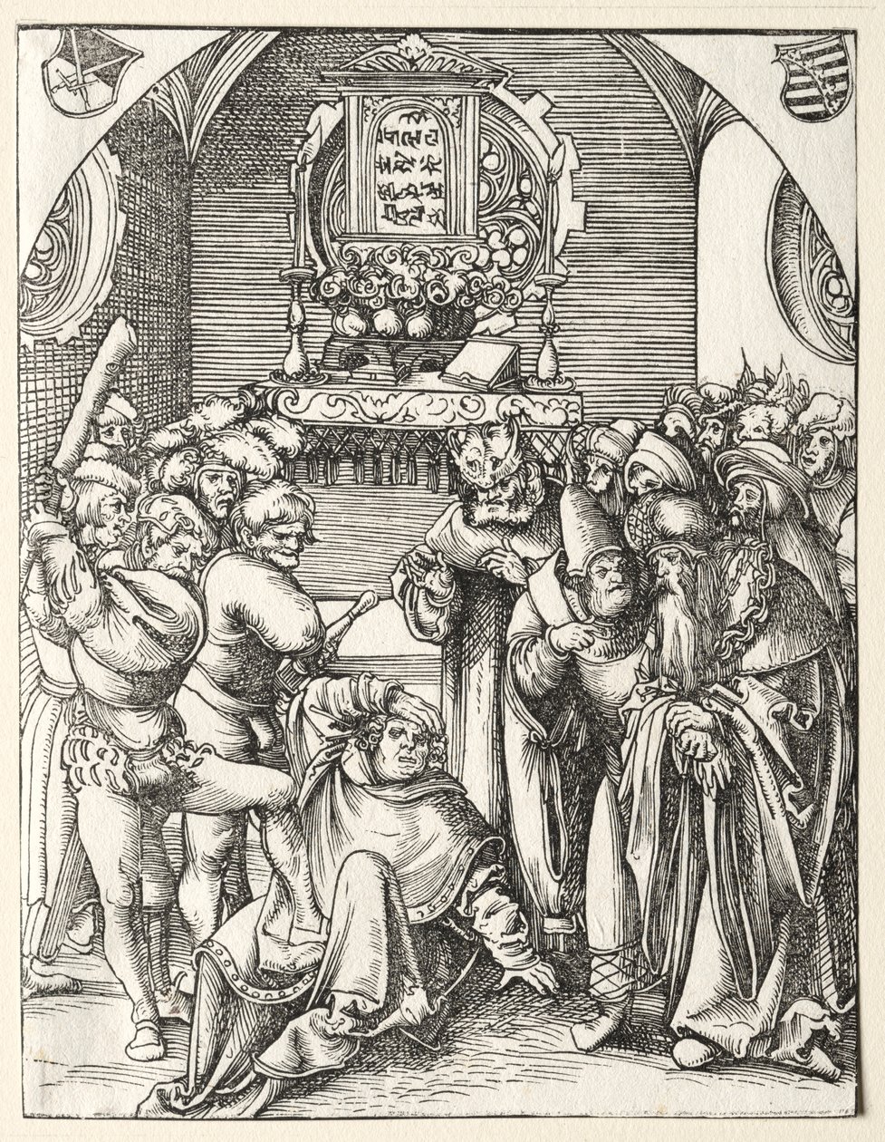 Pyhän Juudas Taddeuksen marttyyrikuolema. tekijältä Lucas Cranach the Elder