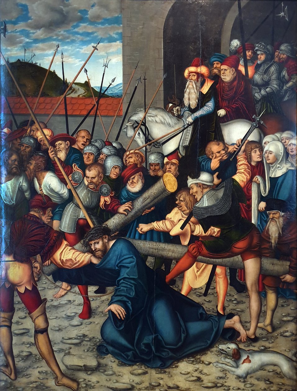 Passion Cycle - Kristus kantaa ristin tekijältä Lucas Cranach the Elder