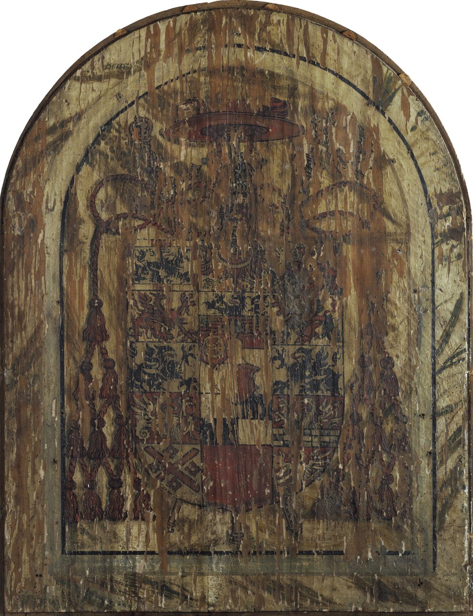 Pfirtscherin alttaritaulu: Neitsyt Marian ja Johanneksen välissä sarkofagilla istuva Kristus surumiehenä [keskitaulu]. tekijältä Lucas Cranach the Elder