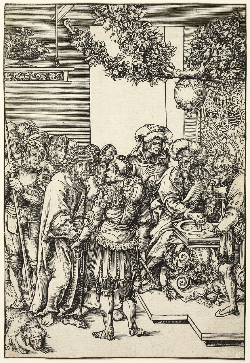 Pilatus pesee kätensä, elokuvasta Passio tekijältä Lucas Cranach the Elder