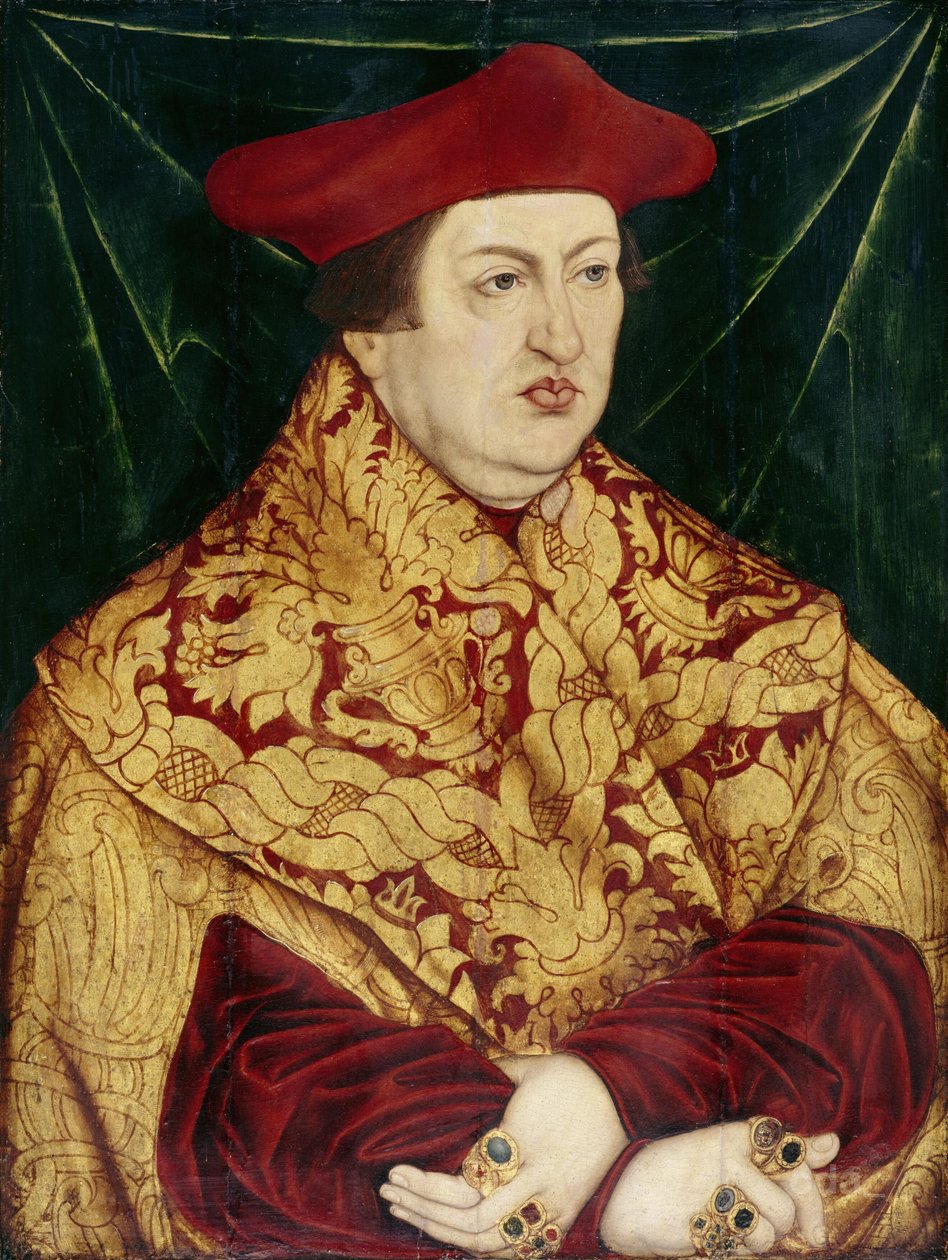 Brandenburgin kardinaali Albrechtin muotokuva tekijältä Lucas Cranach the Elder