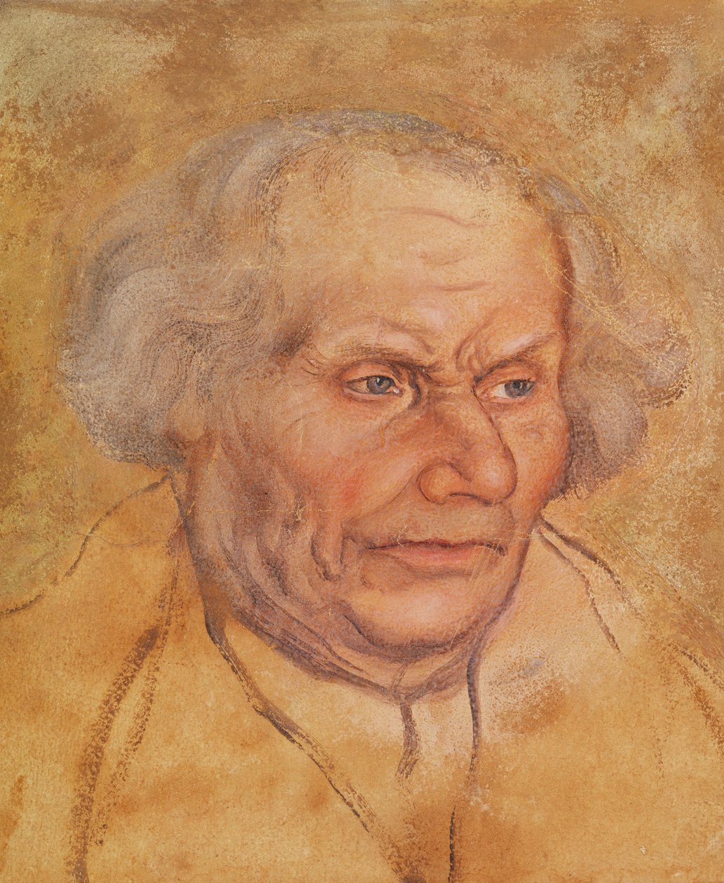 Martin Lutherin isän Hans Lutherin (1459-1530) muotokuva (kynä ja wc paperilla) tekijältä Lucas Cranach the Elder