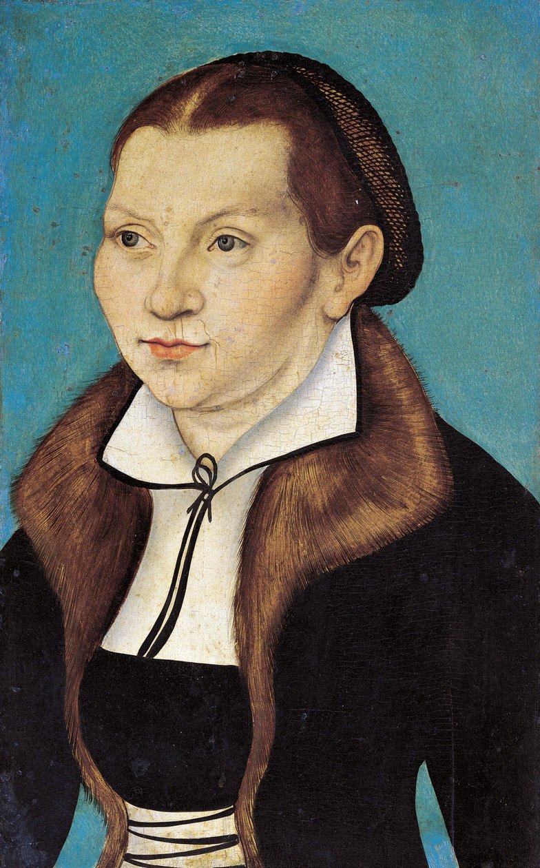 Muotokuva Katharina Lutherista, os. Katharina von Bora 1499-1552, 1529. tekijältä Lucas Cranach the Elder