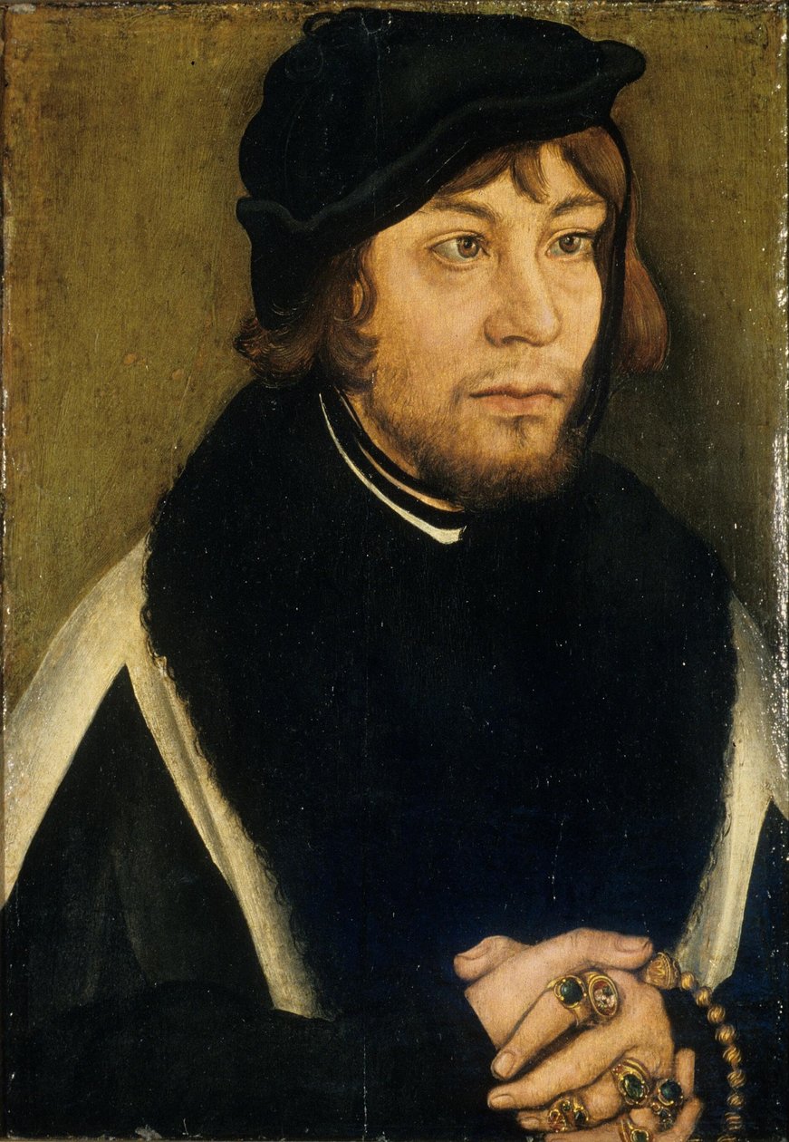 Brandenburg-Ansbachin markkuri Albrechtin muotokuva tekijältä Lucas Cranach the Elder