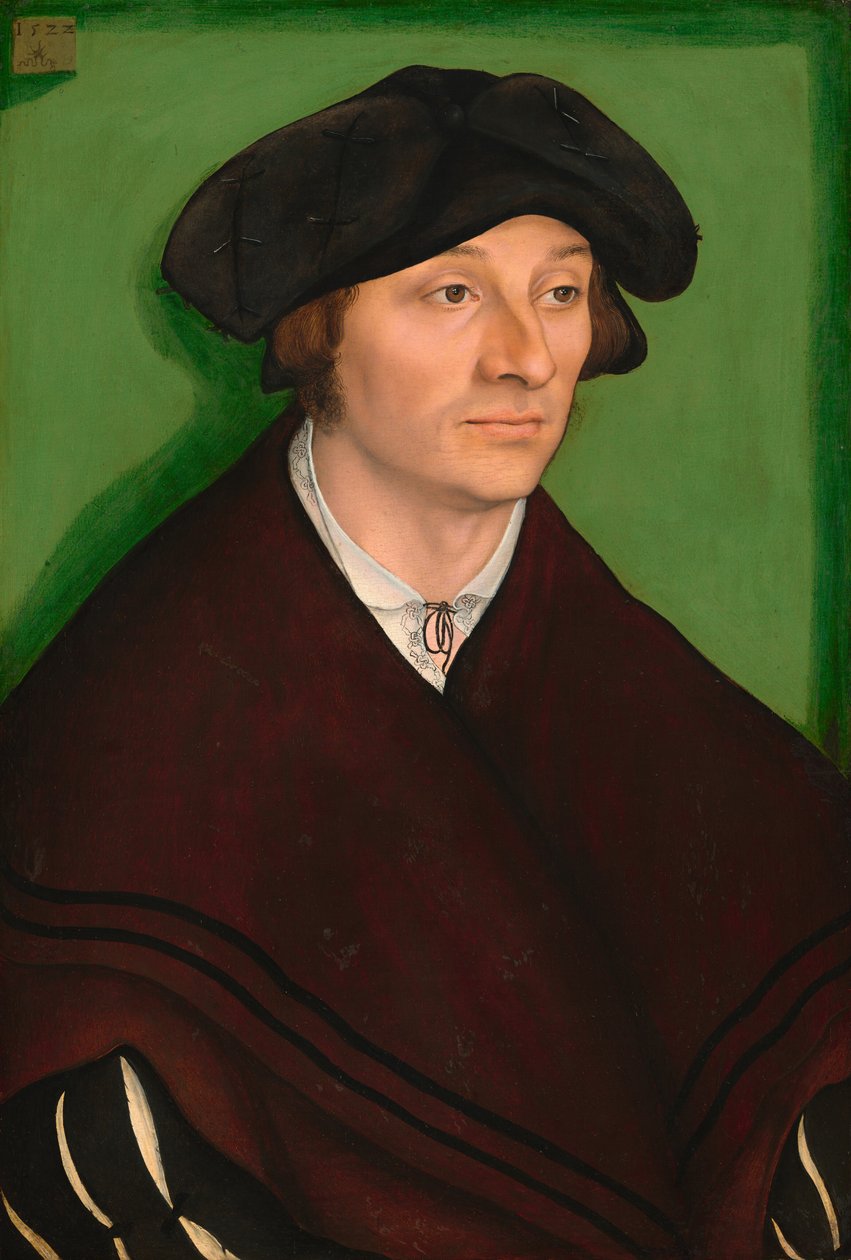 Miehen muotokuva, 1522. tekijältä Lucas Cranach the Elder