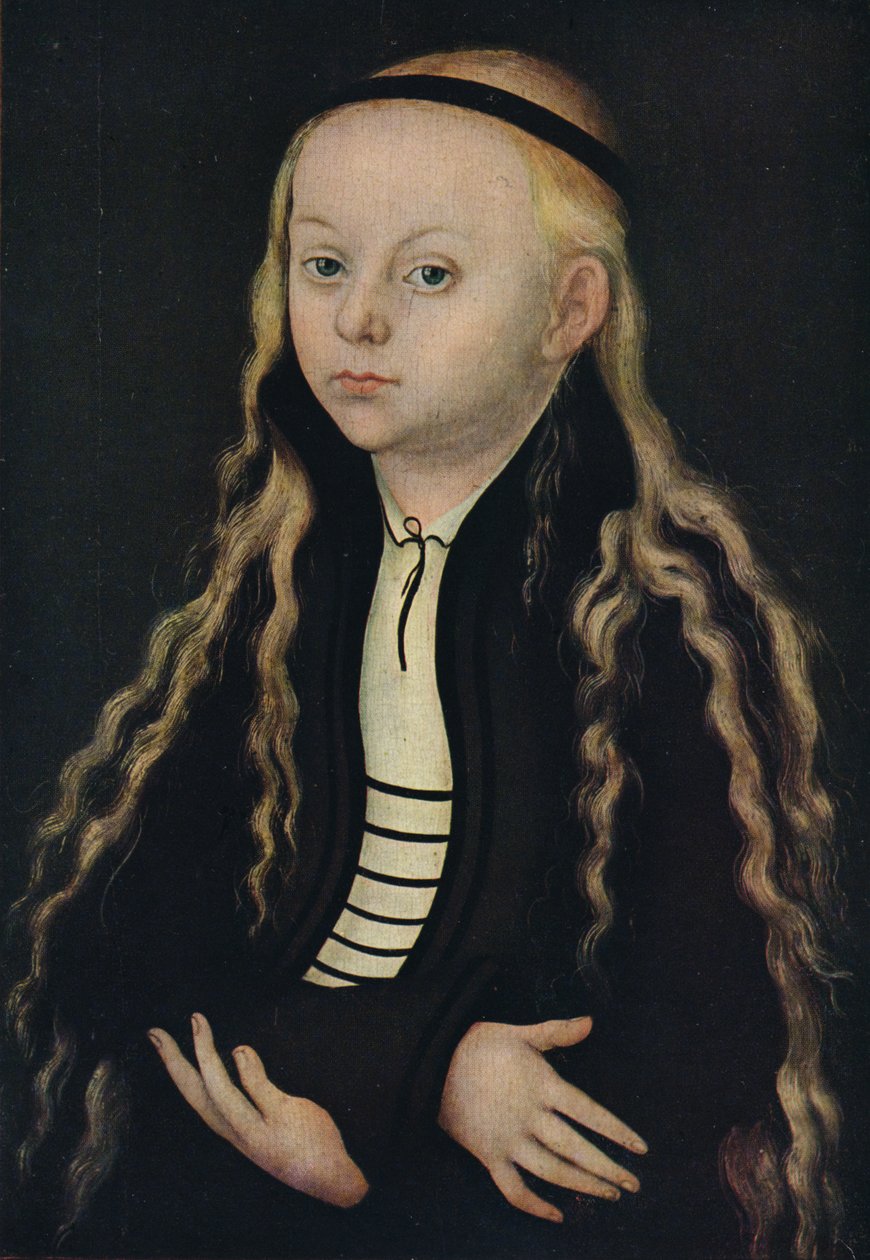 Nuoren tytön muotokuva, 1500-luku, 1939 tekijältä Lucas Cranach the Elder