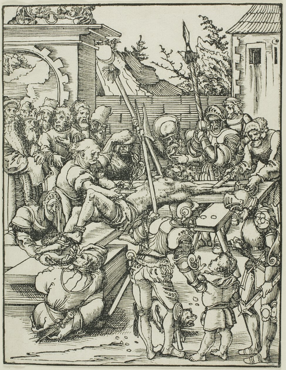 Pyhä Bartolomeus, Apostolien marttyyrikuolemasta. tekijältä Lucas Cranach the Elder