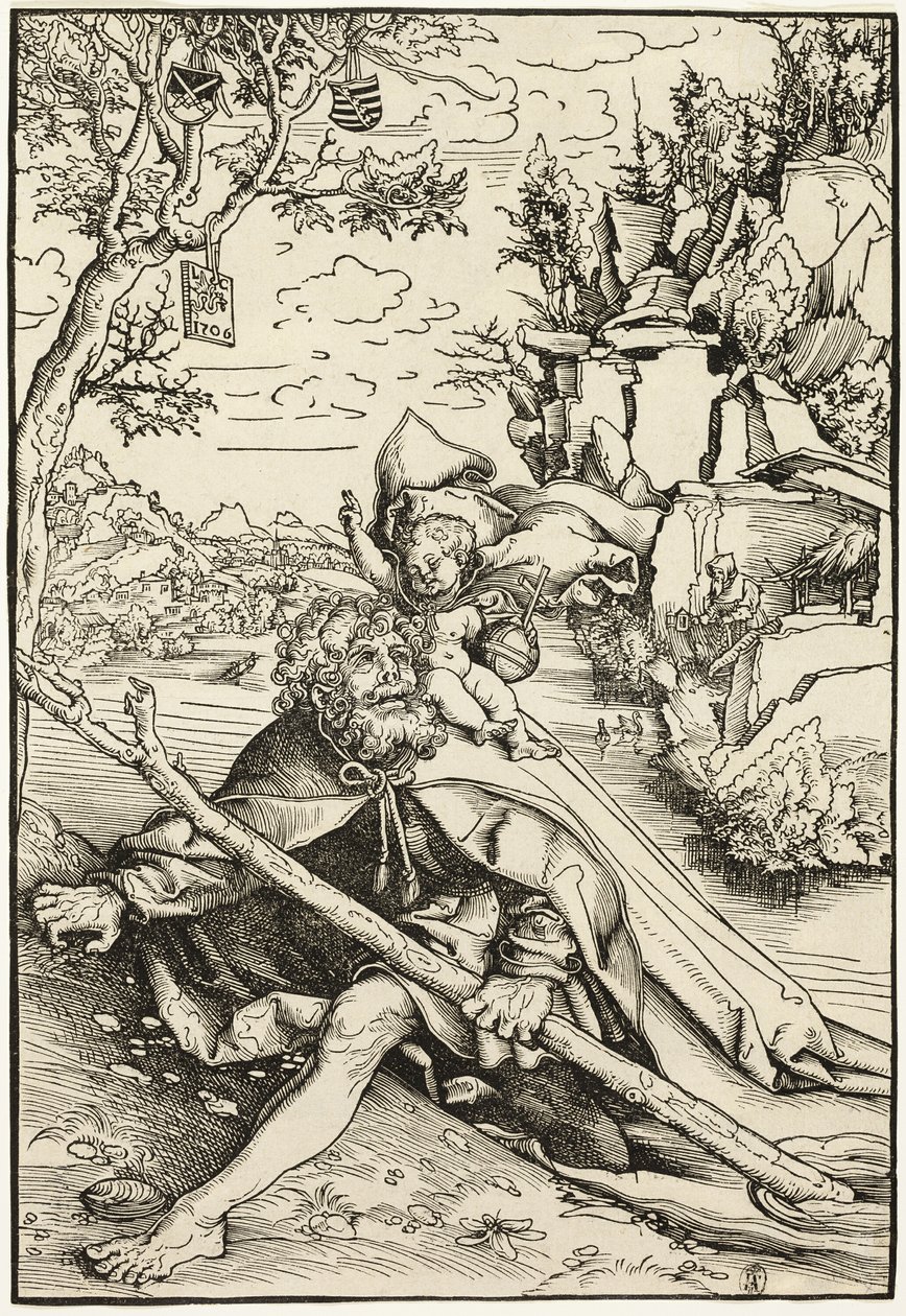 Saint Christopher tekijältä Lucas Cranach the Elder