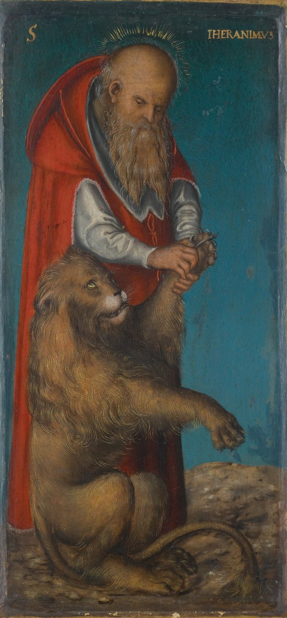 Pyhä Hieronymus, 1515 tekijältä Lucas Cranach the Elder