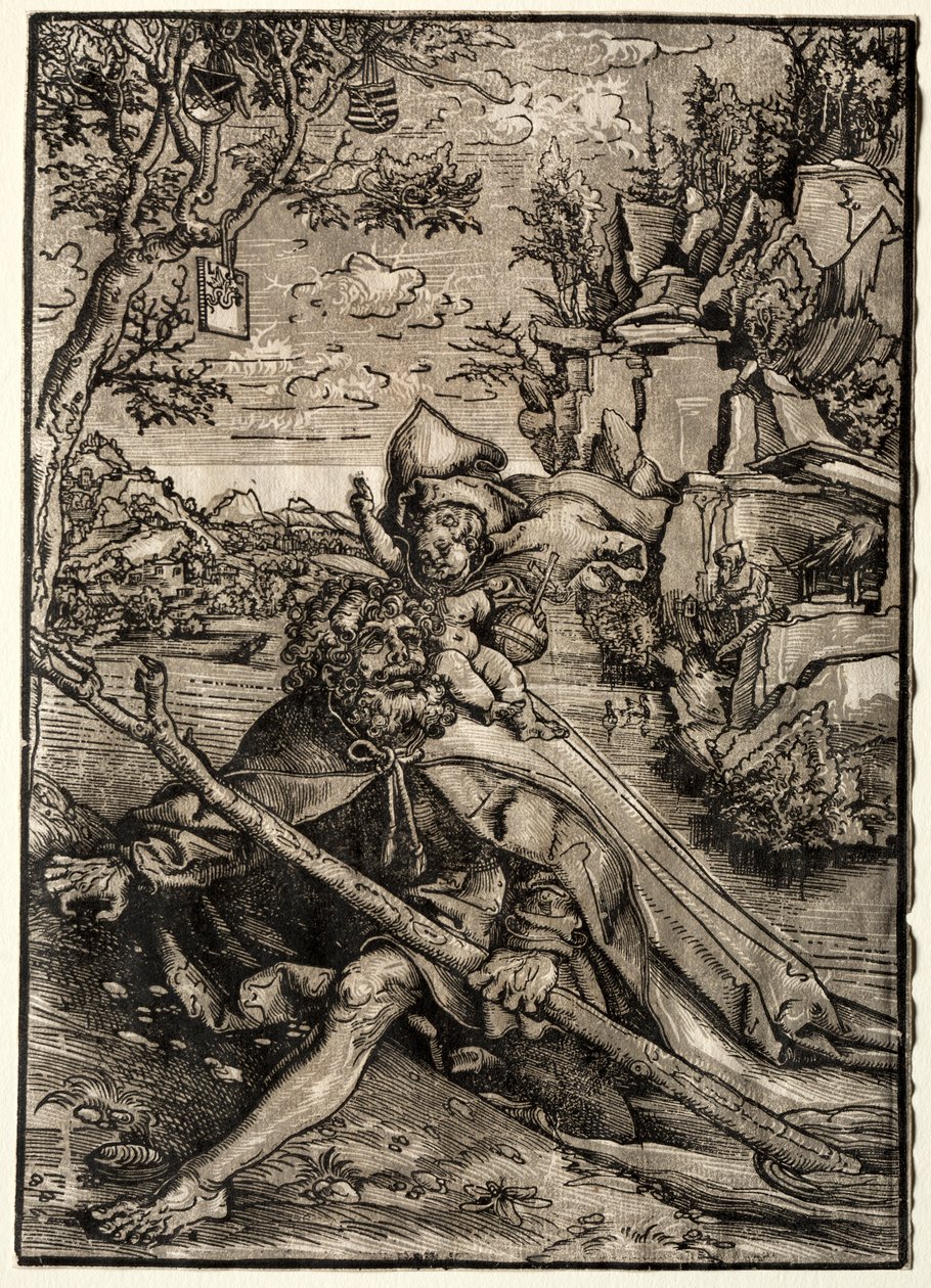 St. Christopher, n. 1509. tekijältä Lucas Cranach the Elder