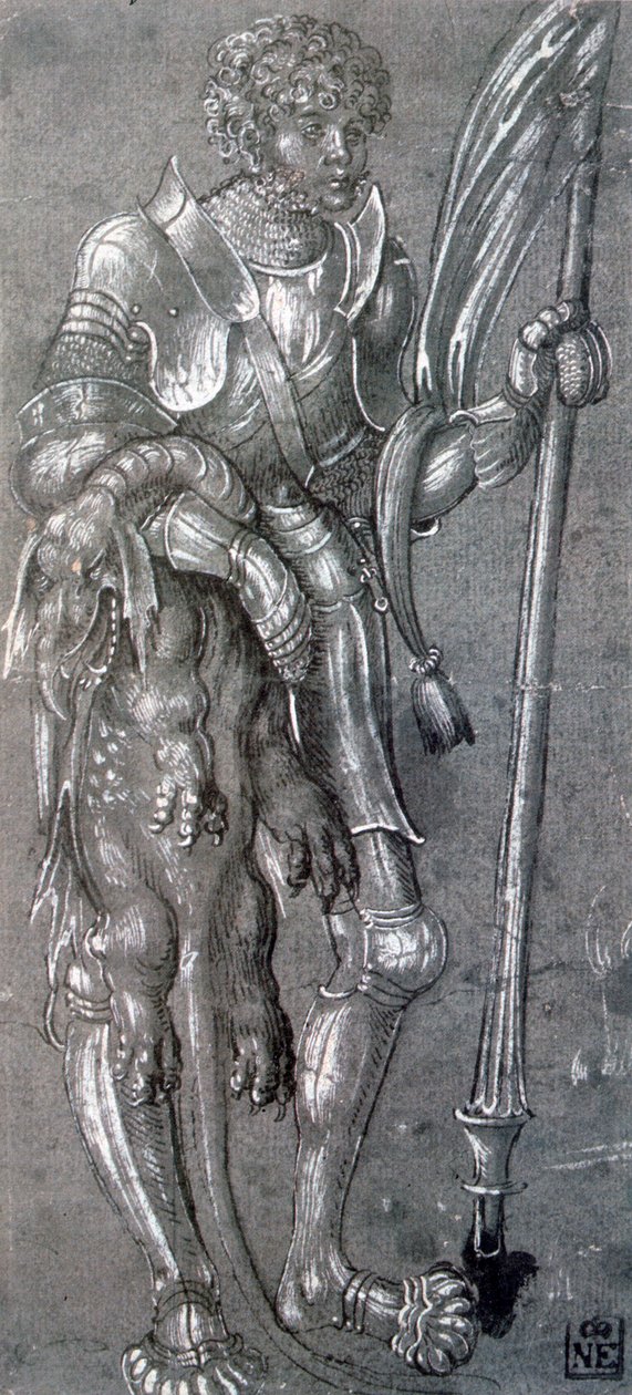 St George, n. 1504-1553 tekijältä Lucas Cranach the Elder