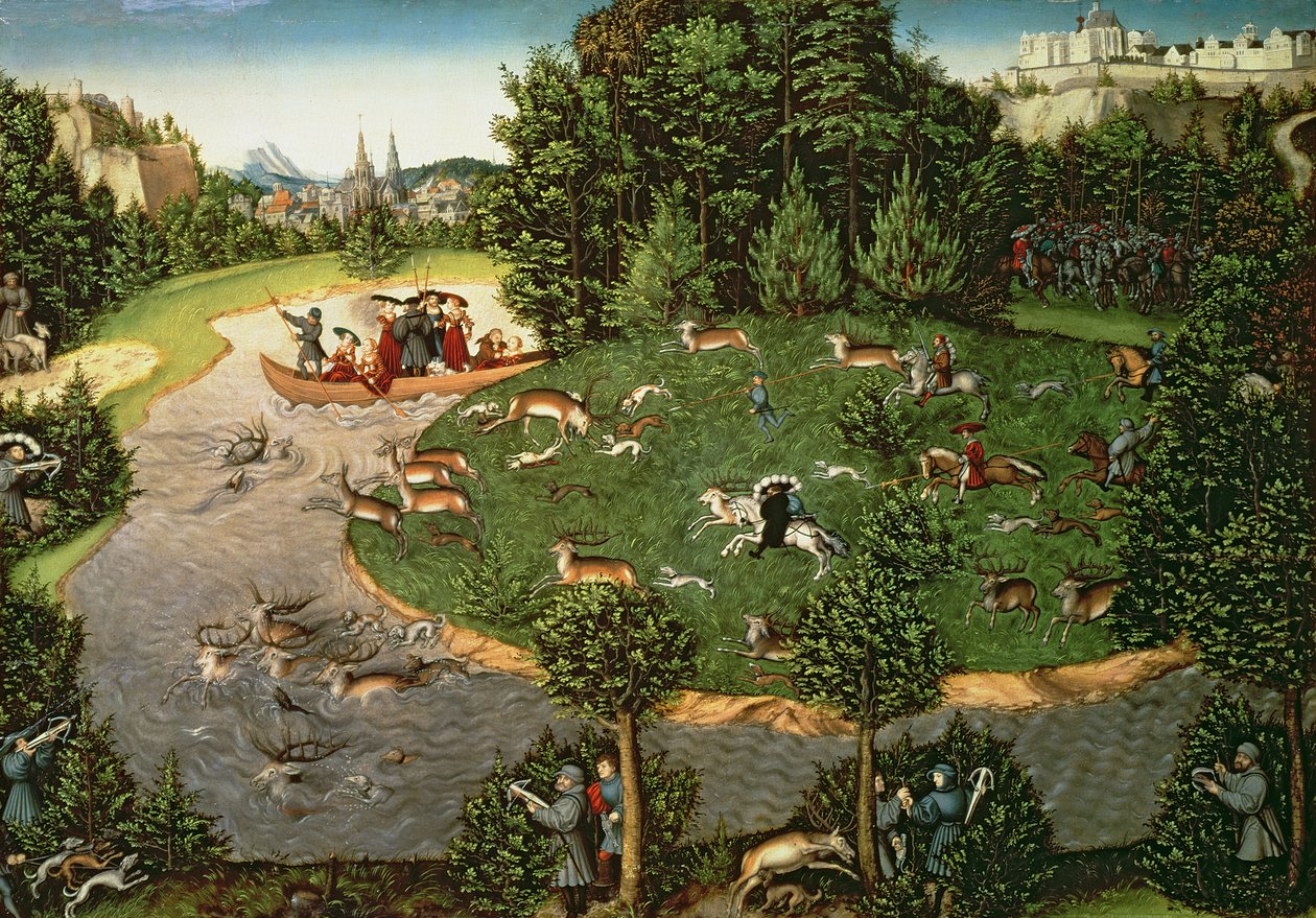 Ruhtinaat Friedrich III Viisaan polttarit, 1529 (paneeli) tekijältä Lucas Cranach the Elder