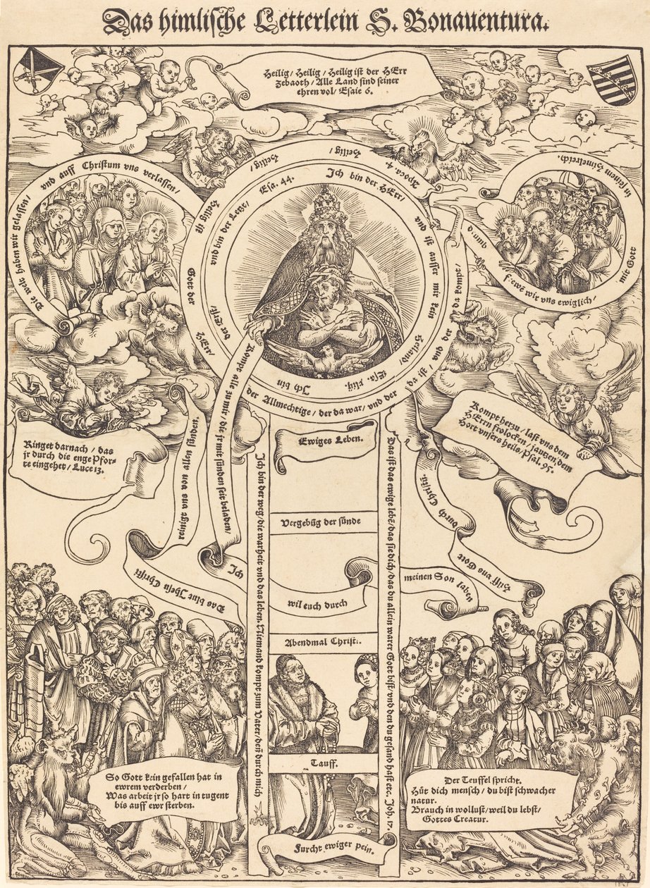 Pyhän Bonaventuran taivaalliset tikkaat tekijältä Lucas Cranach the Elder