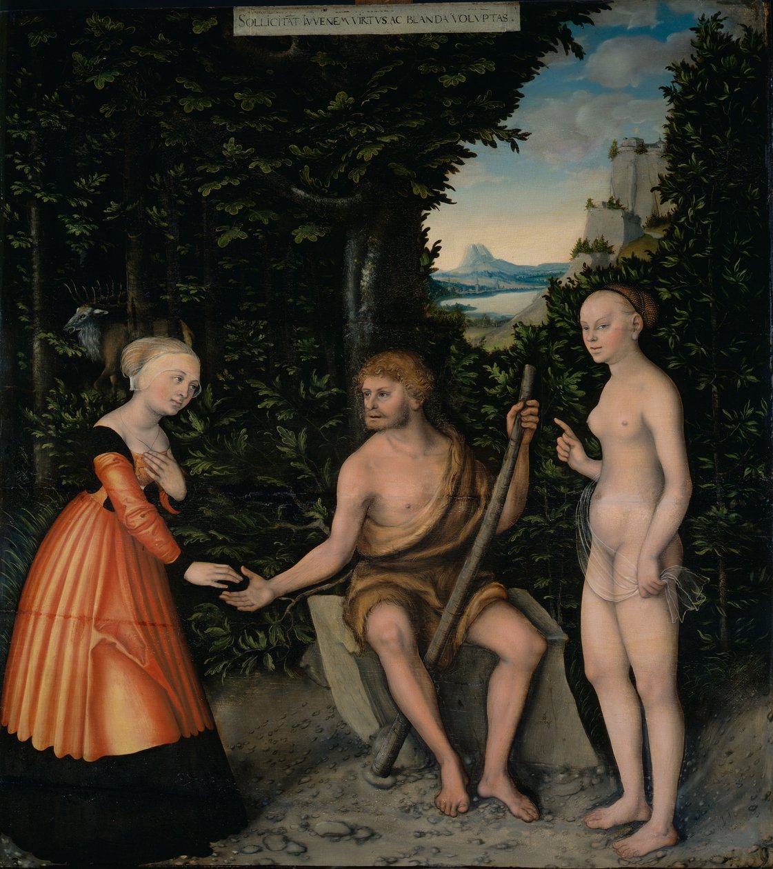 Herakleksen valinta Herkuleen työstä tekijältä Lucas Cranach the Elder