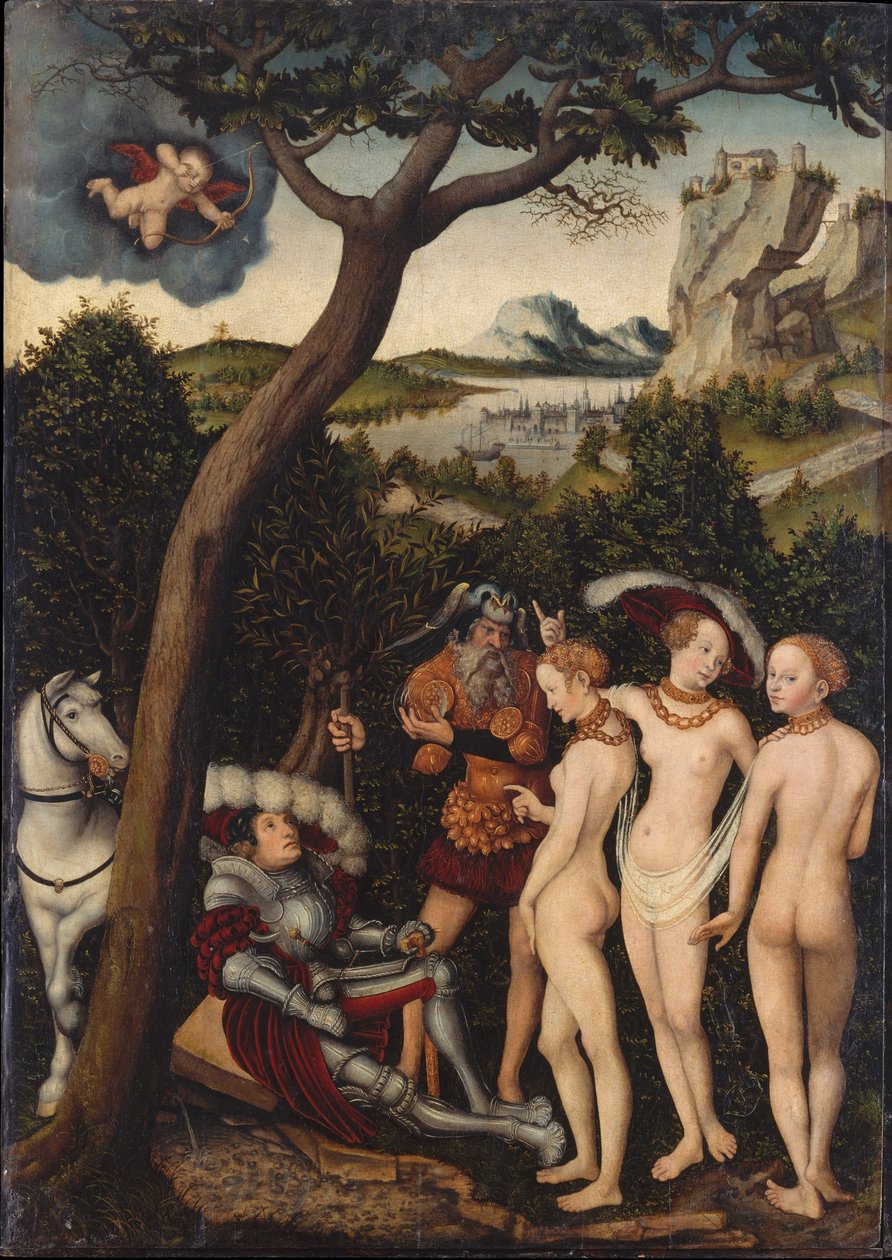 Pariisin tuomio, noin 1528 tekijältä Lucas Cranach the Elder