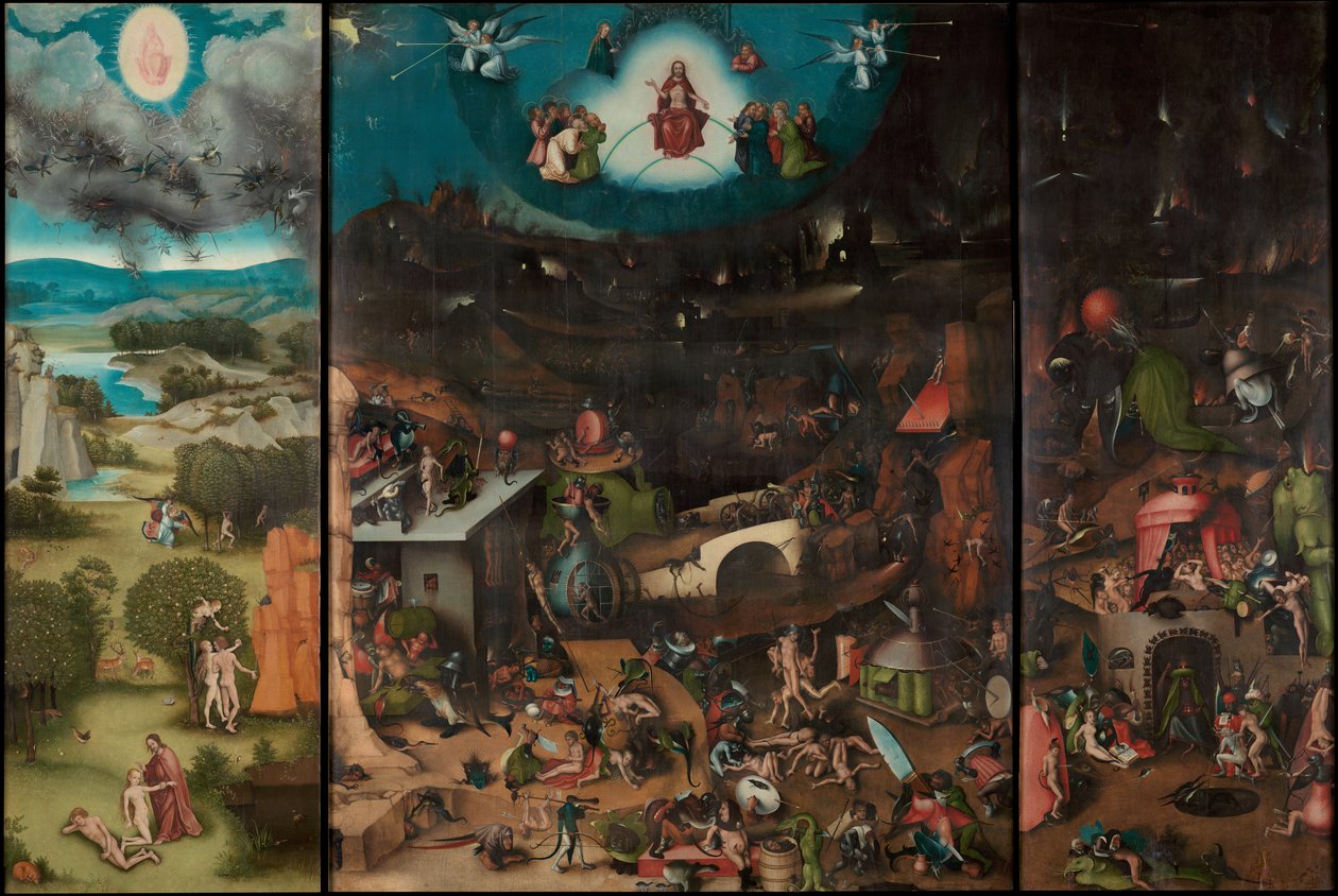 Viimeinen tuomio, n. 1524 tekijältä Lucas Cranach the Elder