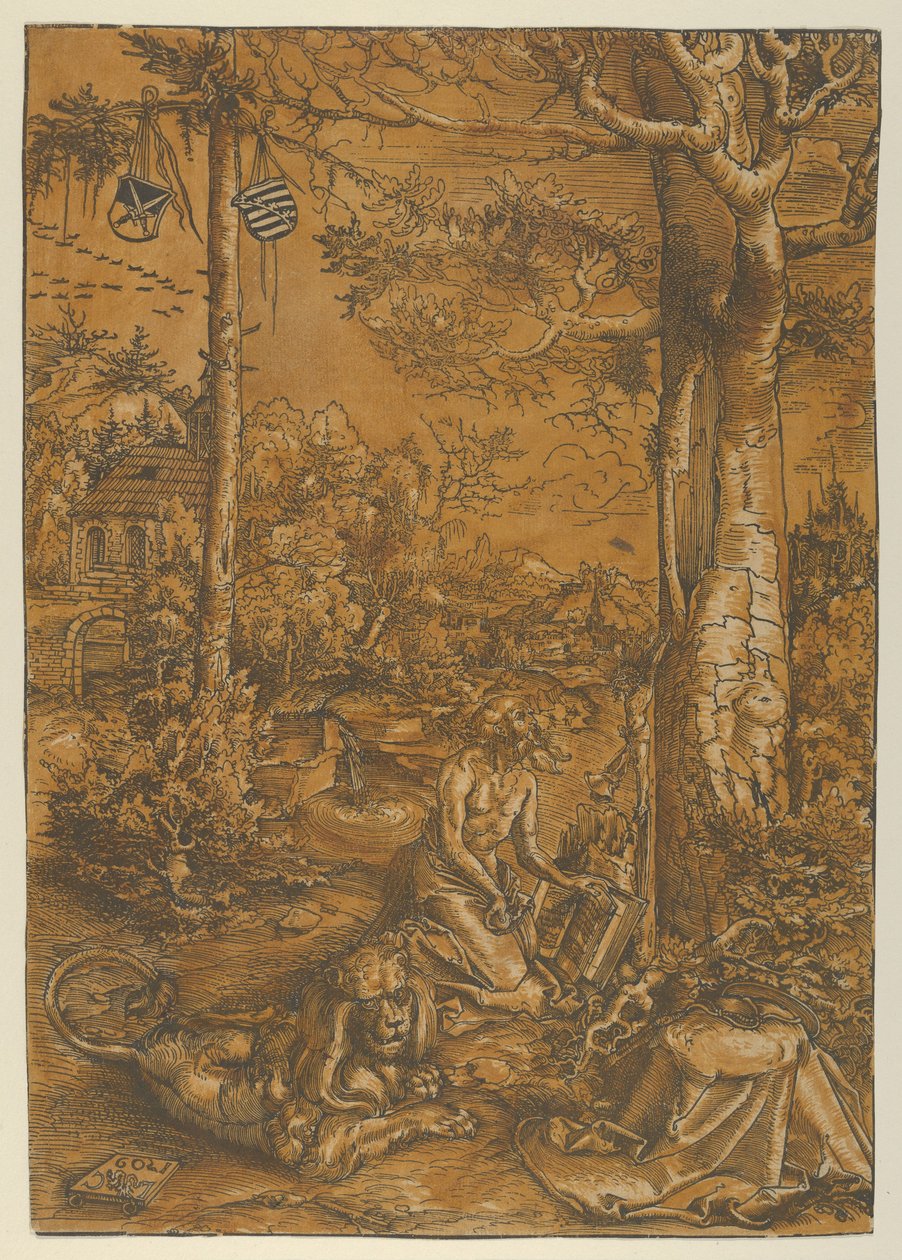 Pyhän Hieromuksen katumus, 1509. tekijältä Lucas Cranach the Elder
