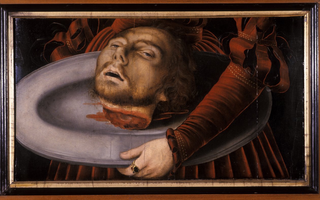 Johannes Kastajan pää (öljy mäntypuulle) tekijältä Lucas Cranach the Elder