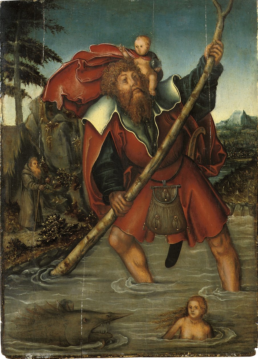 Saksa: Der Heilige Christophorus St Christopherus tekijältä Lucas Cranach the Elder and workshop