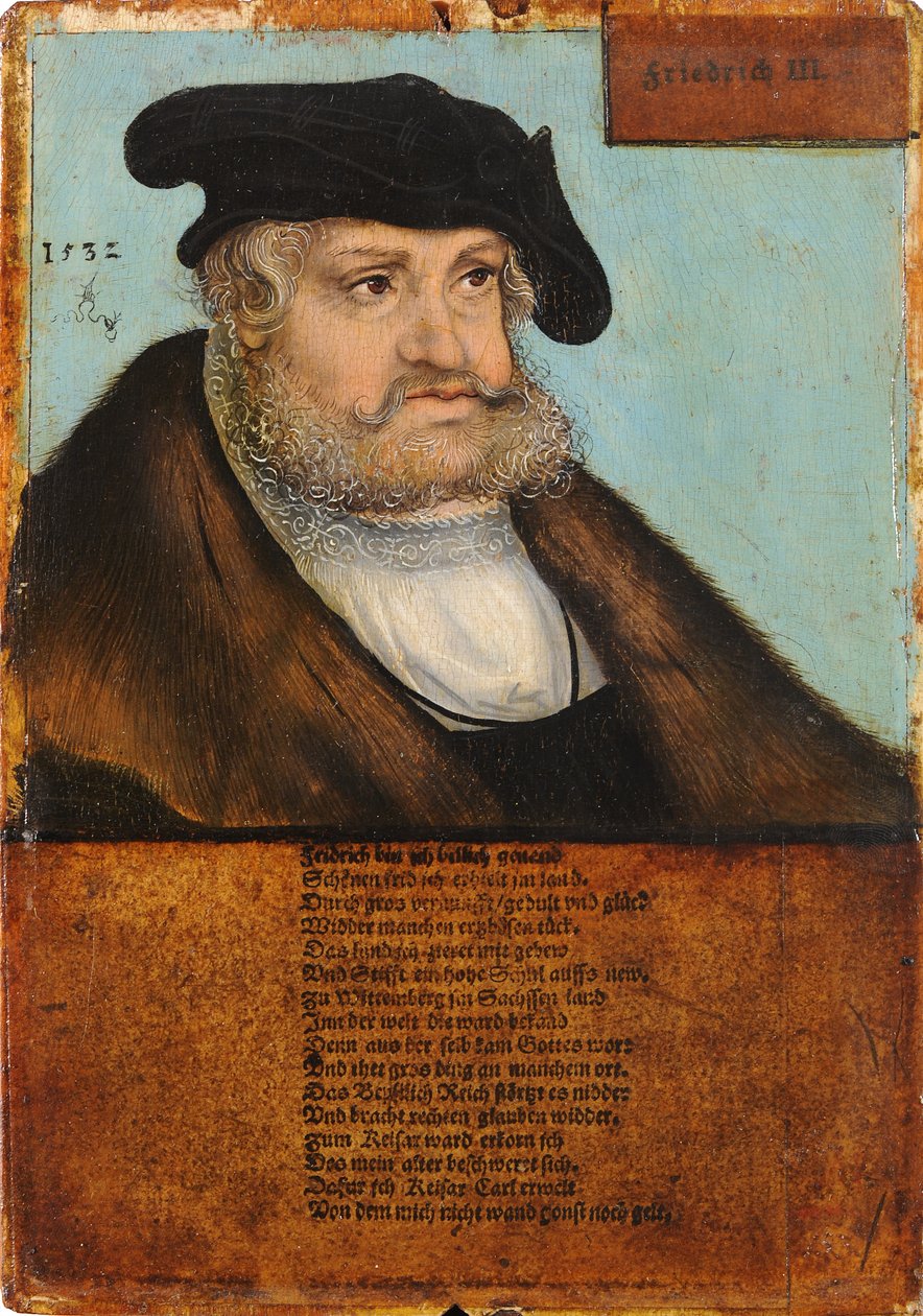 Saksa: Friedrich III. der Weise, Kurfürst von Sachsen Friedrich III. the Wise, Sachsenin vaalipiiri tekijältä Lucas Cranach the Elder and workshop