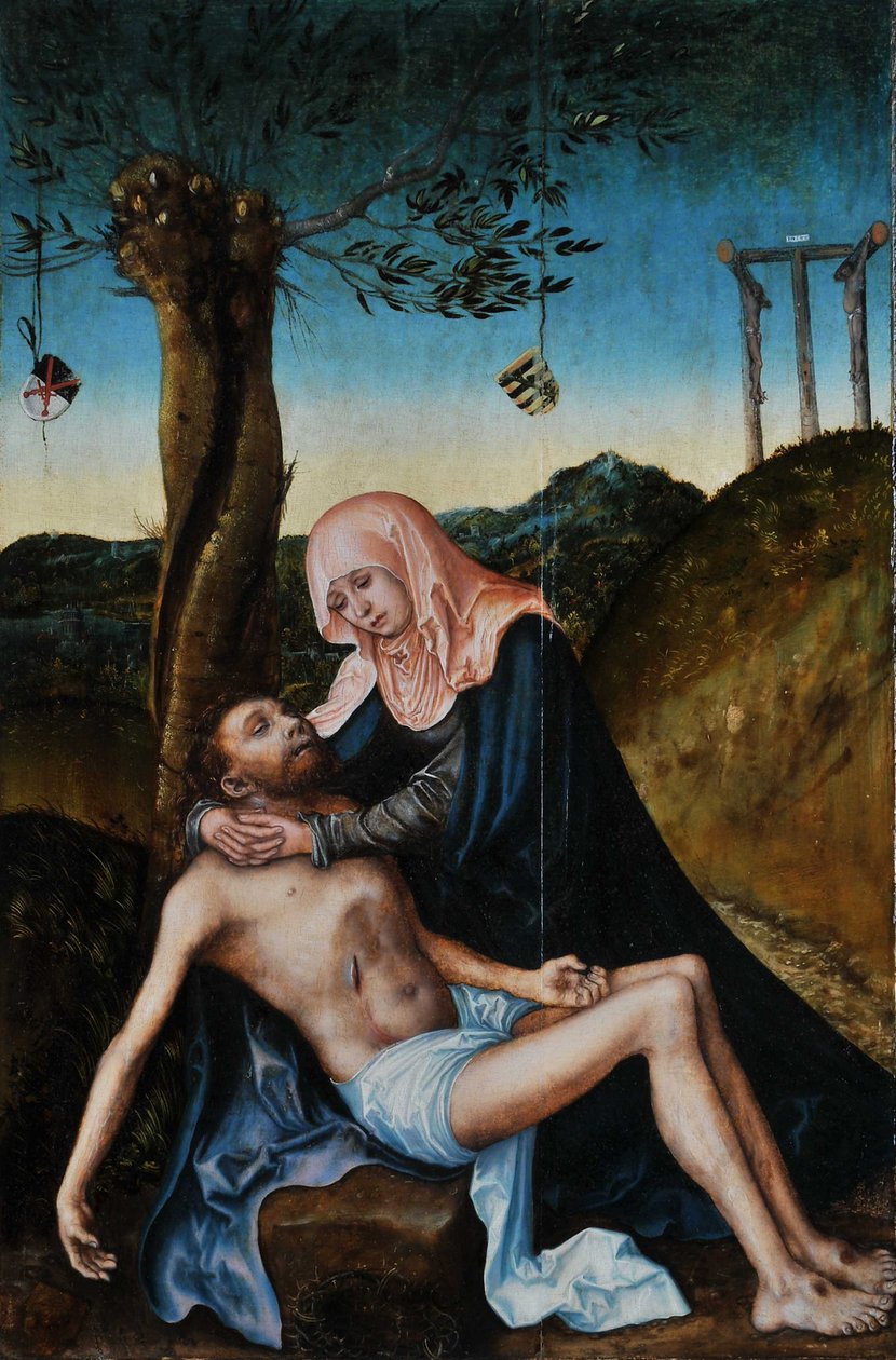 Slovakian kieli: Pieta Pieta ristin alla tekijältä Lucas Cranach the Elder and workshop