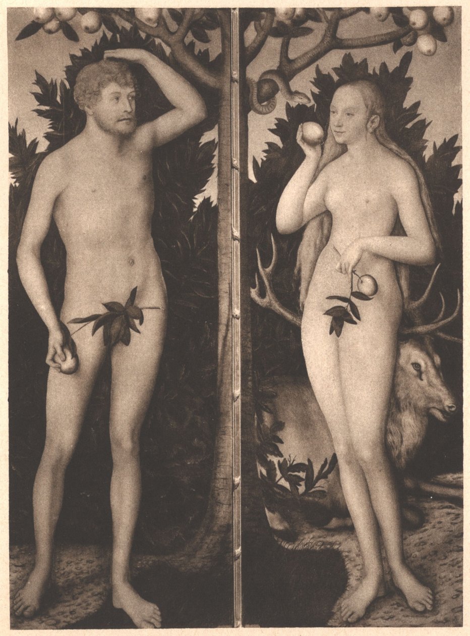 Aatami ja Eeva tekijältä Lucas Cranach the Younger