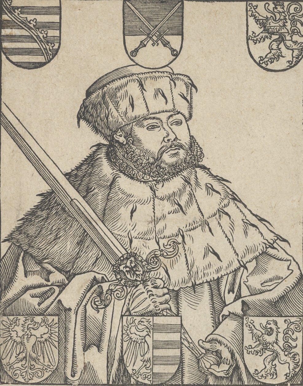 Còpia de Joan Frederic el Magnànim, en Electoral Robesfinnish tekijältä Lucas Cranach the Younger  