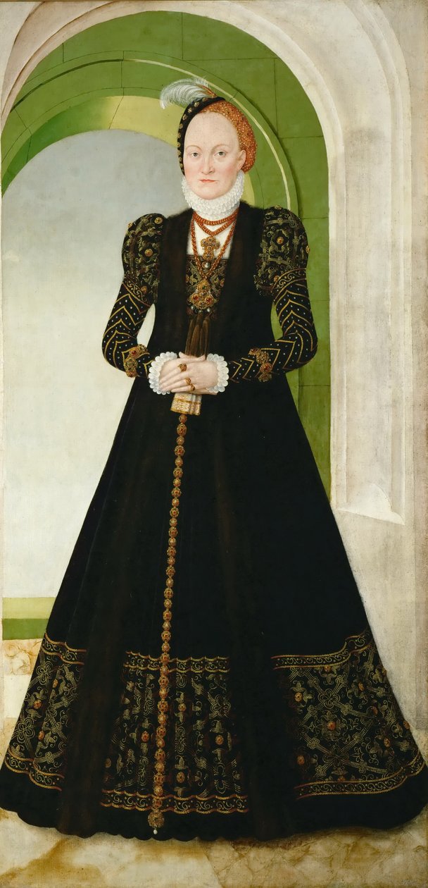 Saksa: Anna Tanskan (1532-1585), Saksin kruununprinsessa Anna Tanskan, Saksin herttuatar Anna Tanskan, Saksin herttuatar tekijältä Lucas Cranach the Younger
