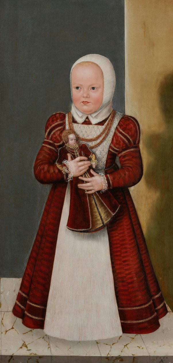 Saksa: Bildnis der Prinzessin Marie, Schwester Christians I. Muotokuva prinsessa Mariasta, Christian I:n sisaresta. tekijältä Lucas Cranach the Younger