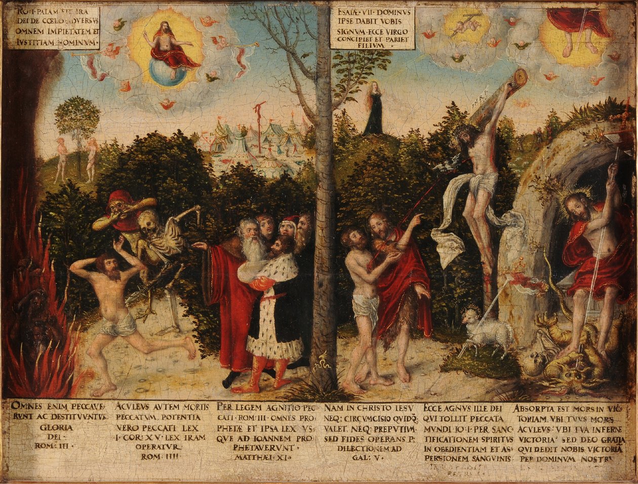 Laki ja armo tekijältä Lucas Cranach the Younger