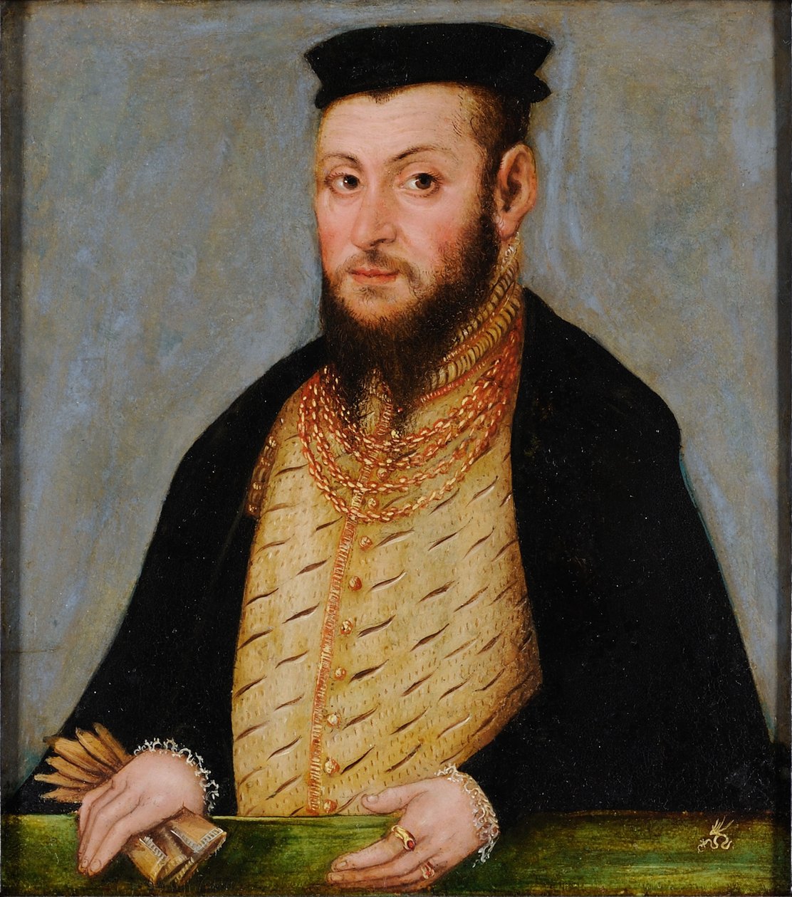 Puola: Zygmunta Augustan (1520-1572) muotokuva, króla Polski Sigismund II Augustus. tekijältä Lucas Cranach the Younger