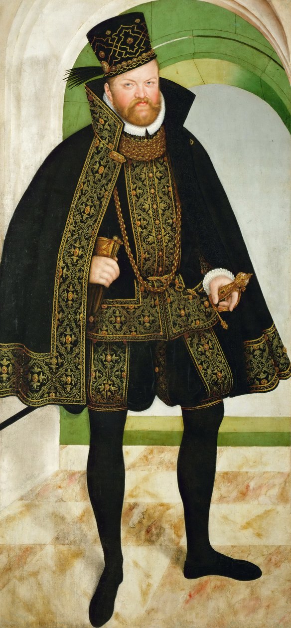 Augustuksen muotokuva, Saksin vaaliruhtinas 1526-1586, n. 1570 tekijältä Lucas Cranach the Younger