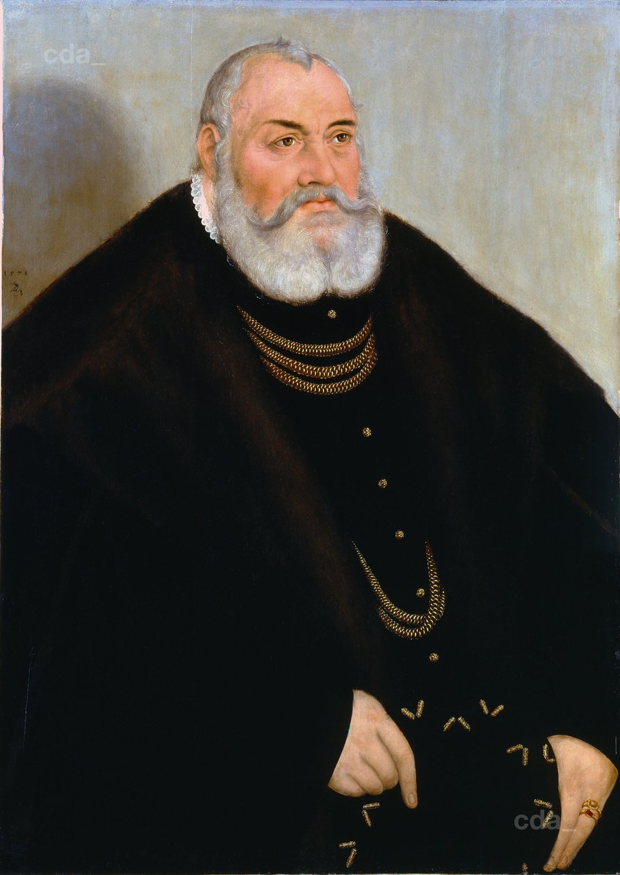 Brandenburg-Ansbachin Yrjö Hurskaan muotokuva tekijältä Lucas Cranach the Younger
