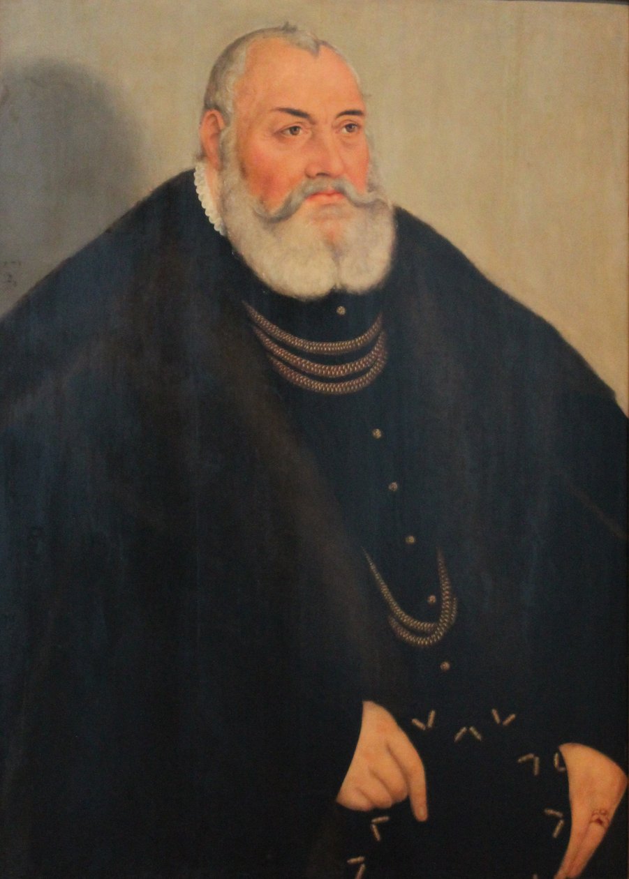 Brandenburg-Ansbachin Yrjö Hurskaan muotokuva tekijältä Lucas Cranach the Younger