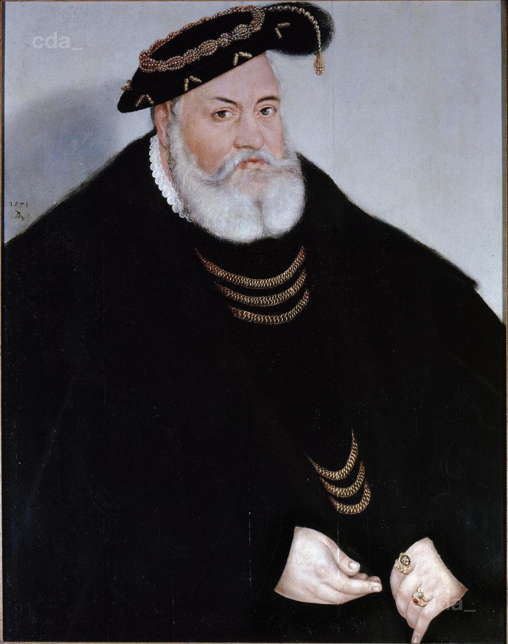 Brandenburg-Ansbachin markkuri Georg Hurskaan muotokuva tekijältä Lucas Cranach the Younger