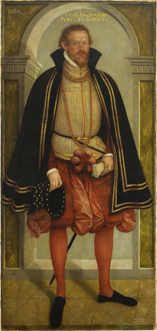 Muotokuva prinssi Joachim Ernst von Anhaltista (1536 - 1586) tekijältä Lucas Cranach the Younger