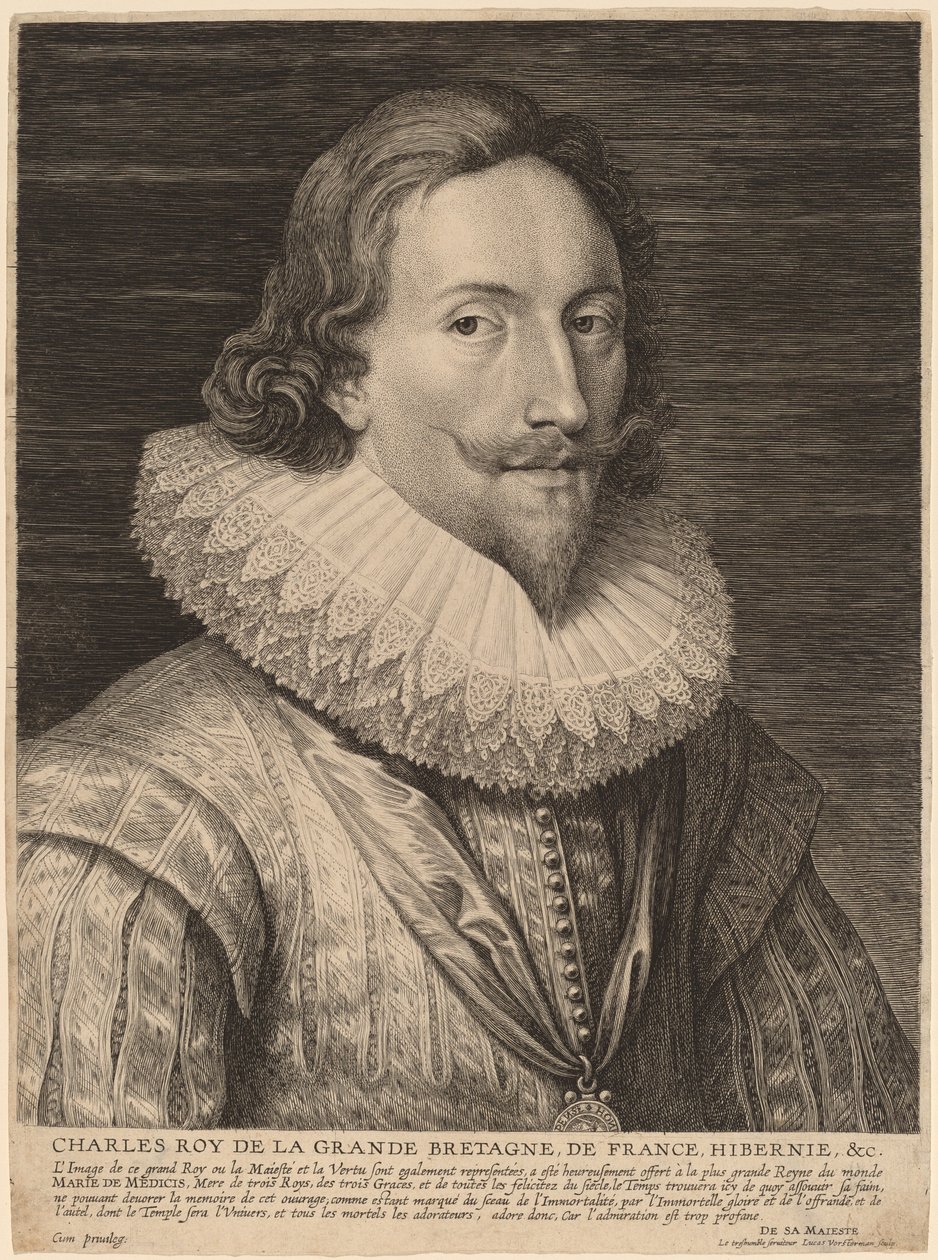 Charles I, Englannin kuningas tekijältä Lucas Emil Vorsterman after Sir Anthony van Dyck