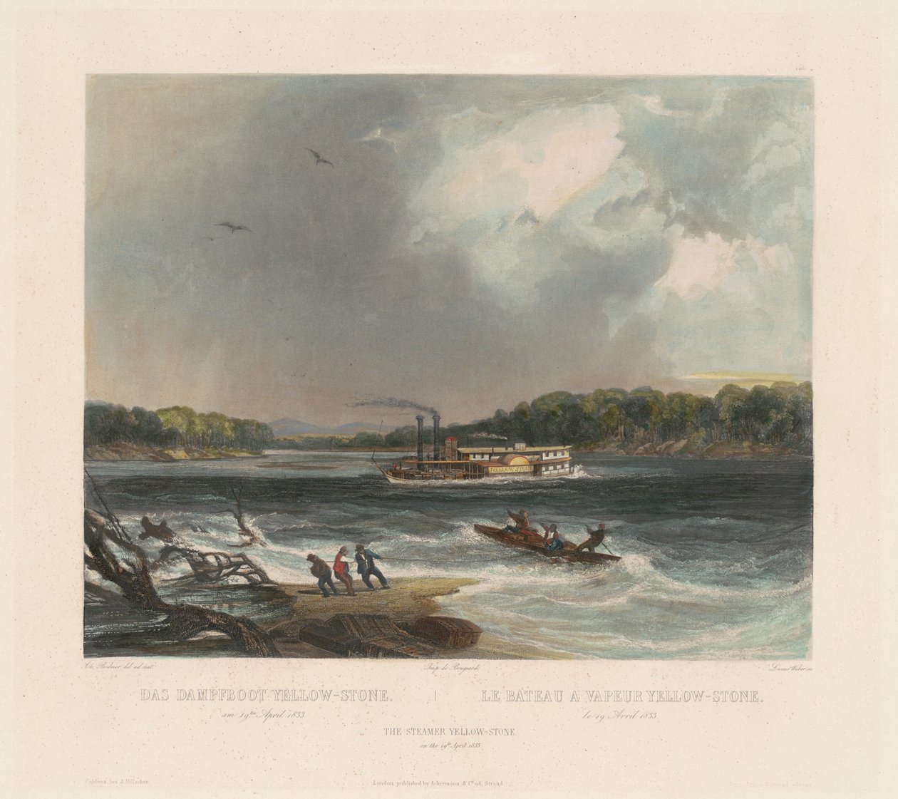 Steamer Keltainen kivi tekijältä Lucas Weber after Karl Bodmer