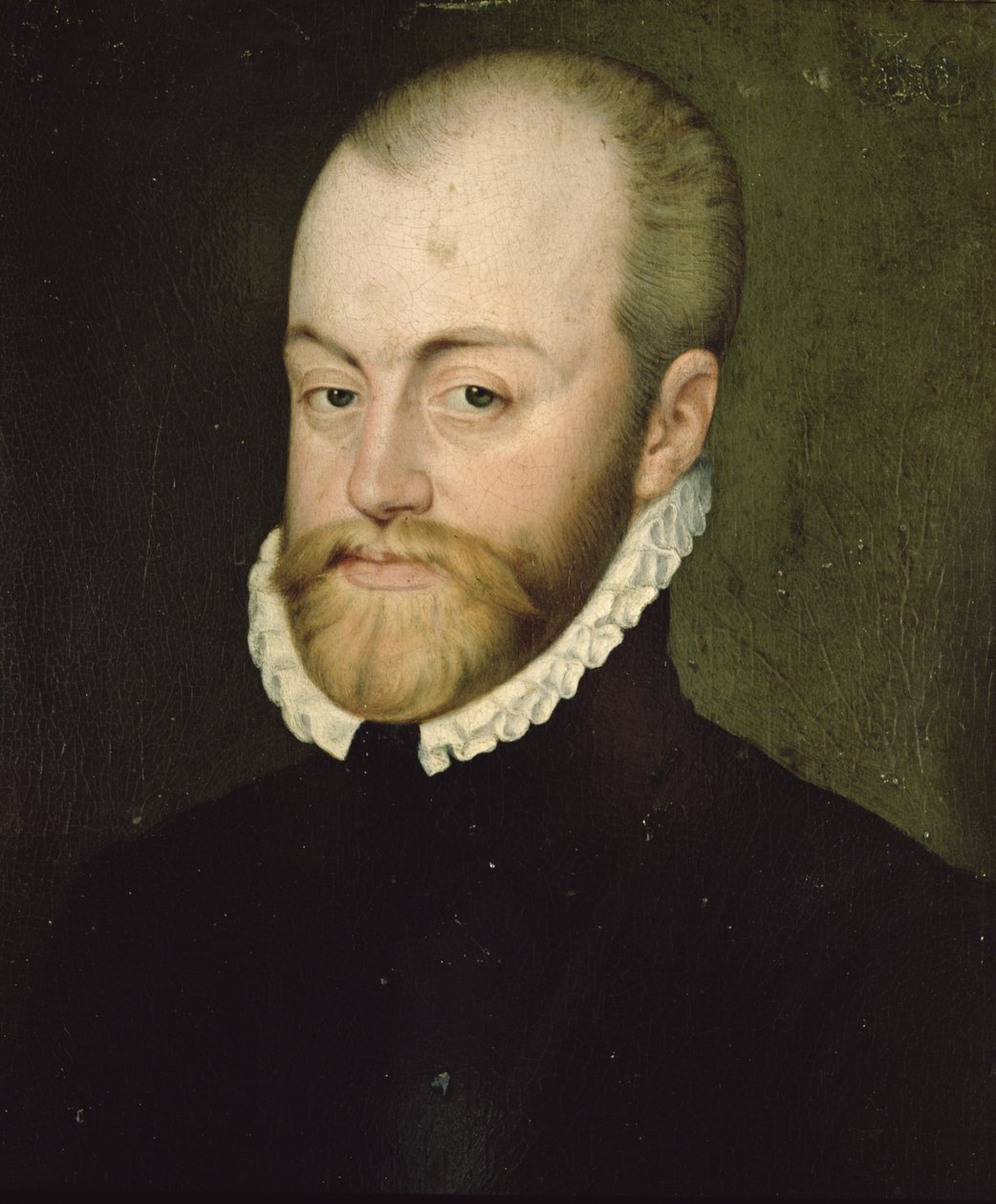 Espanjan kuninkaan Philip II:n (1527-1598) muotokuva (öljy kankaalle) tekijältä Lucas de Heere