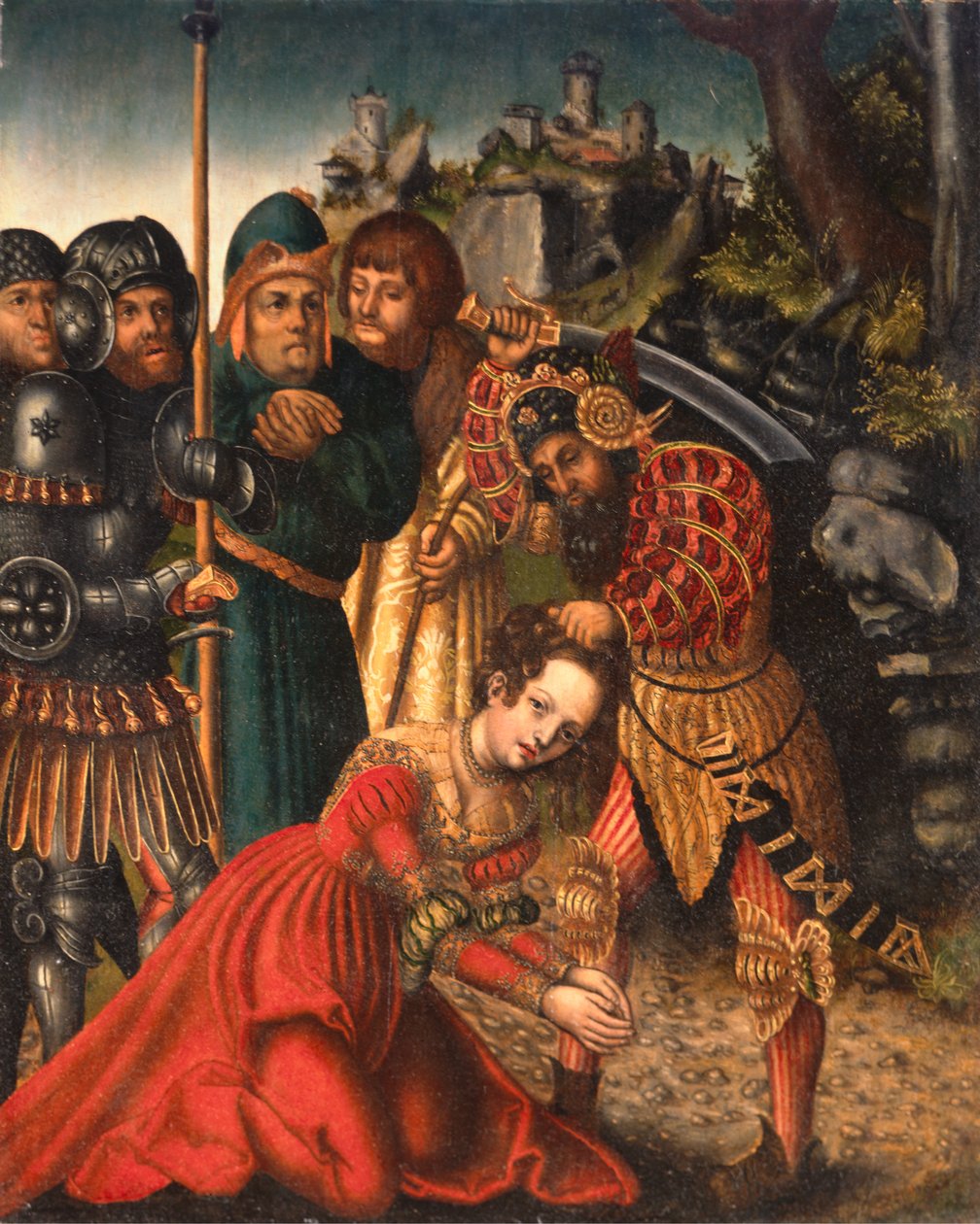 Pyhän Katariinan marttyyrikuolema tekijältä Lucas school of Cranach