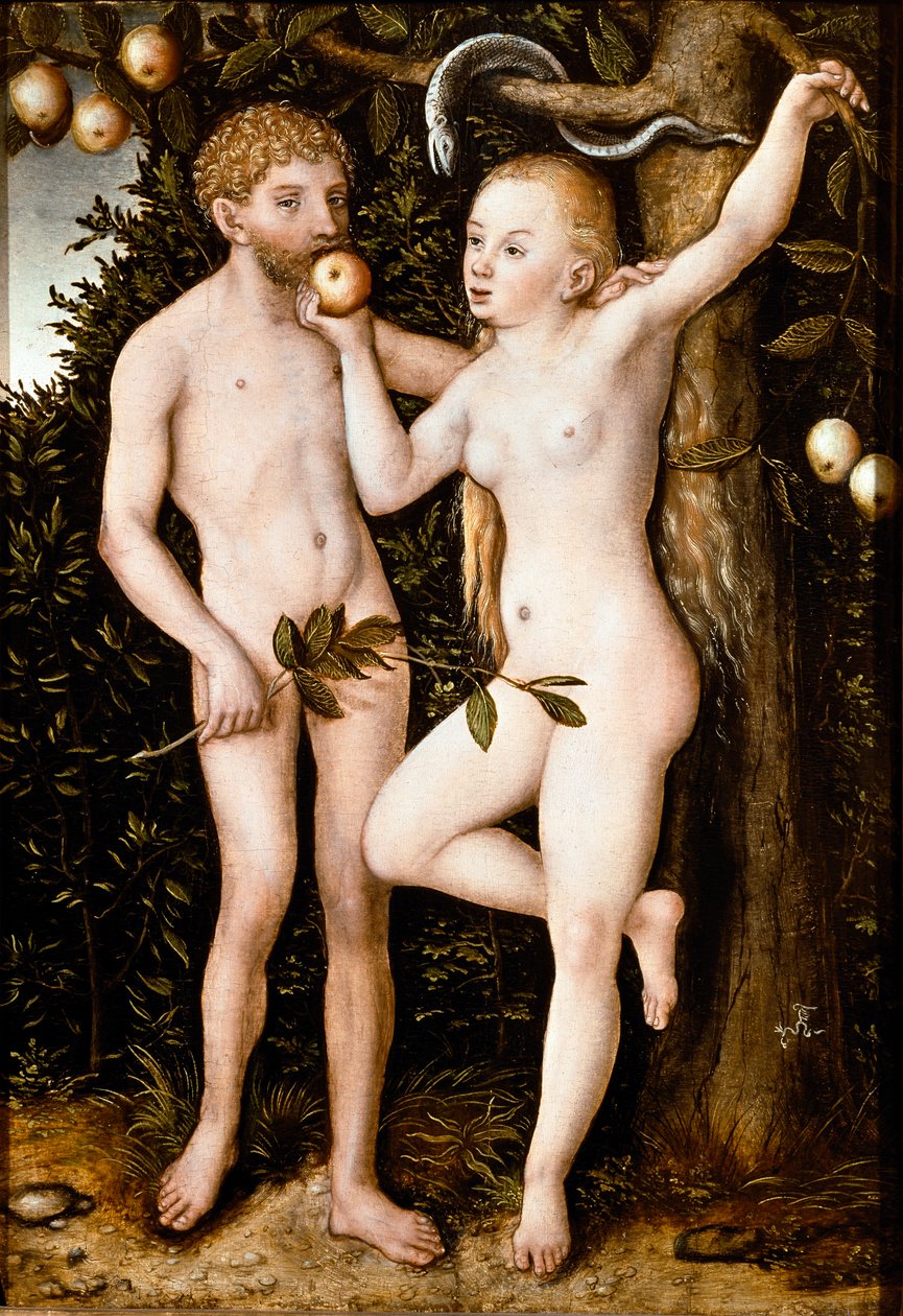 Aadam ja Eeva (maalaus tekijältä Lucas the Elder Cranach