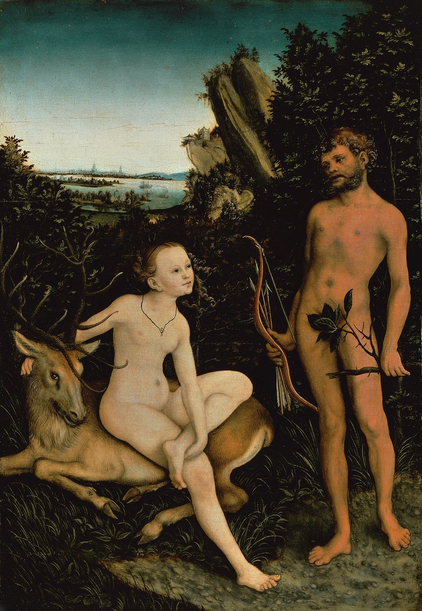 Apollo ja Diana tekijältä Lucas the Elder Cranach