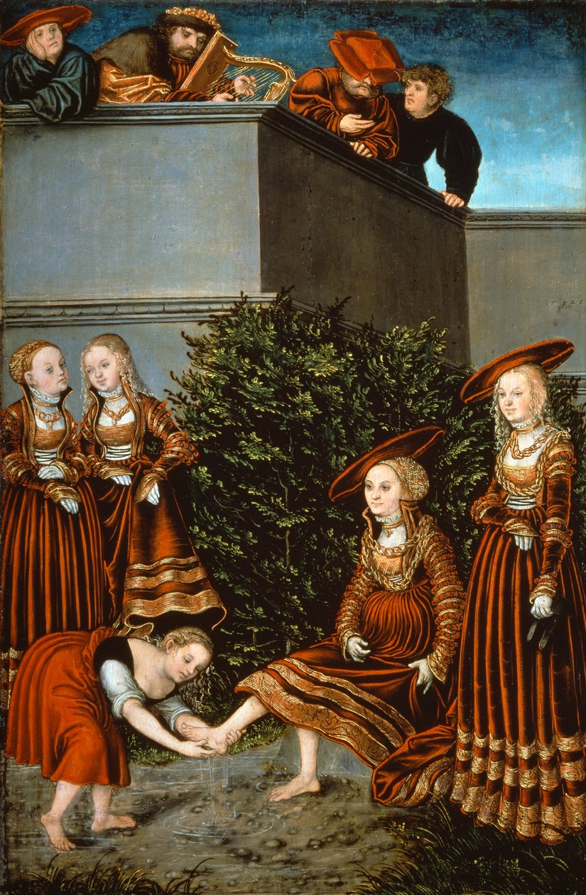 Batseba kylvyssä tai Daavidin synti Batseban kanssa tekijältä Lucas the Elder Cranach