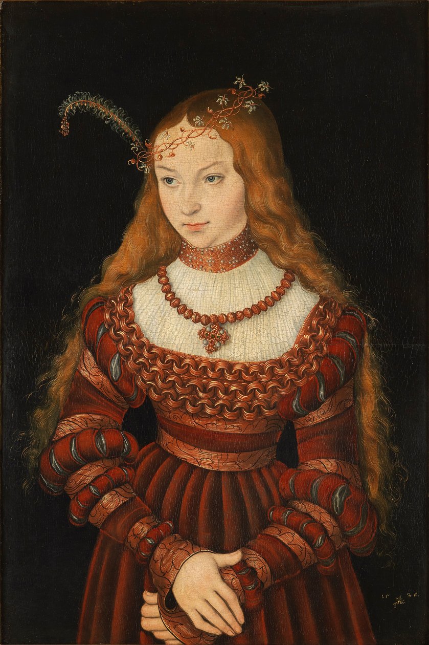 Sybille of Clevesin kihlattu muotokuva tekijältä Lucas the Elder Cranach
