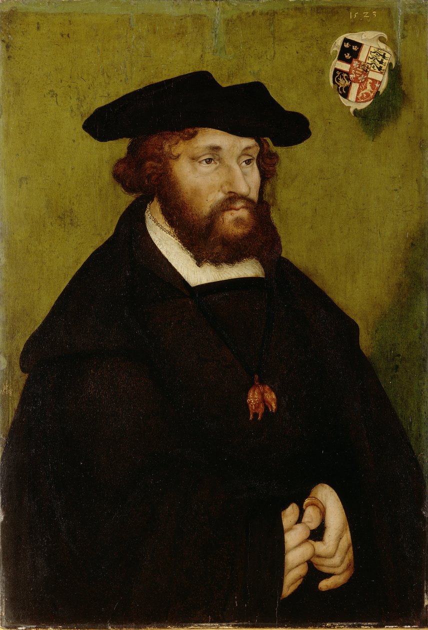 Christian II de Danemark, Norvege et Suede - Tanskan kuninkaan Christian II:n (1481-1559) muotokuva Cranach, Lucas, vanhempi (1472-1553). Öljy puulle tekijältä Lucas the Elder Cranach