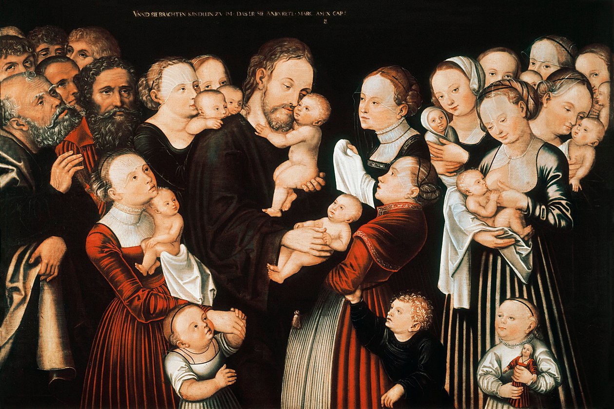 Jeesus ja lapset tekijältä Lucas the Elder Cranach