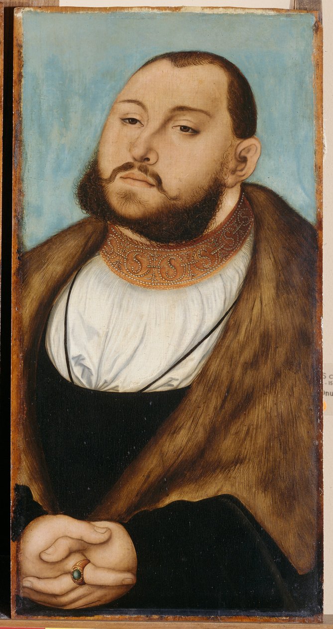 John Frederick I, Saksin vaaliruhtinas (1503-1554), kirjoittanut Cranach, Lucas, vanhempi (1472-1553). Öljy puulle tekijältä Lucas the Elder Cranach