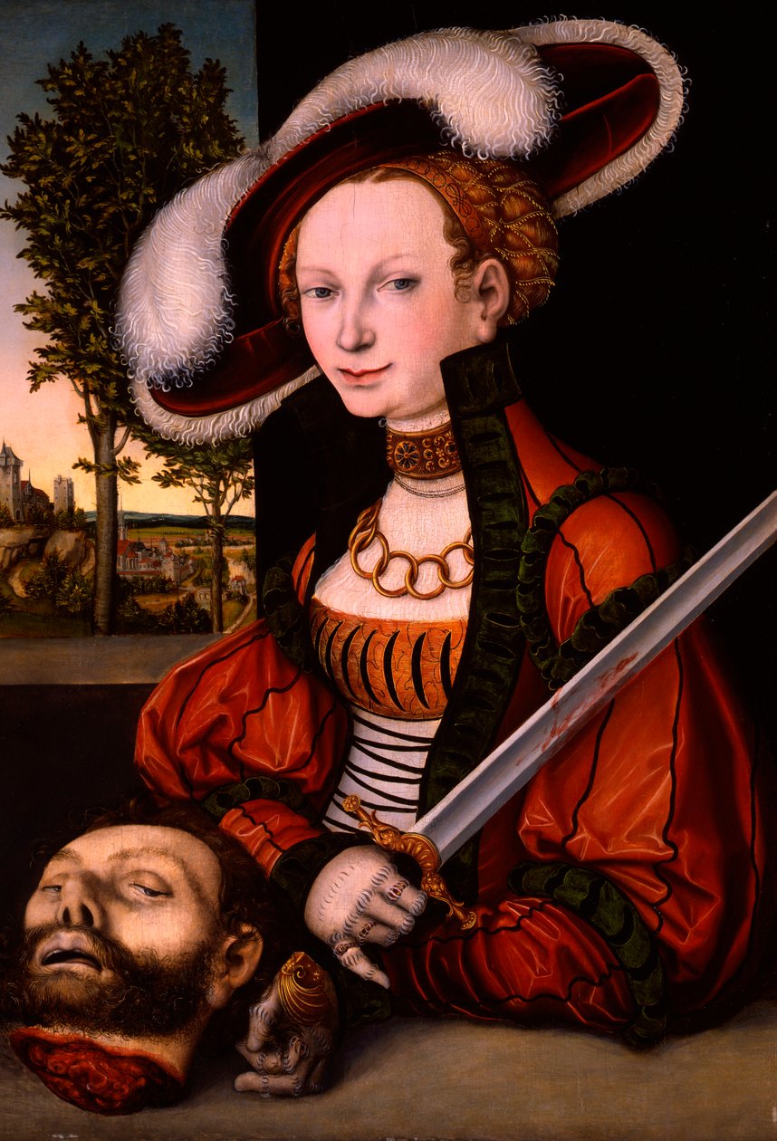 Judith Holofernesin pään kanssa tekijältä Lucas the Elder Cranach