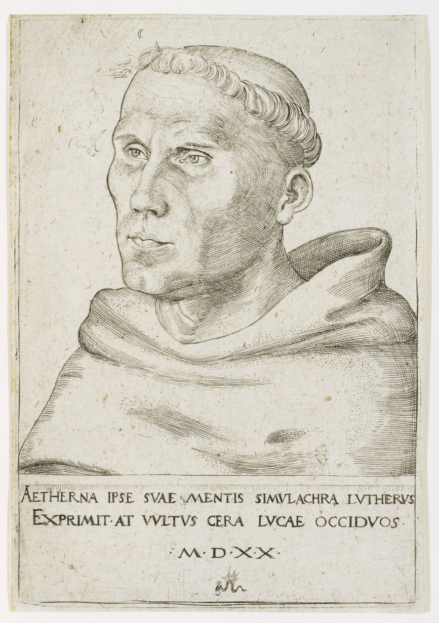 Martin Luther, Rintakuva kolmen neljänneksen näkökulmasta tekijältä Lucas the Elder Cranach